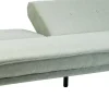Sofa rozkładana z podłokietnikami 222x86 cm jasnozielona na brązowych nóżkach