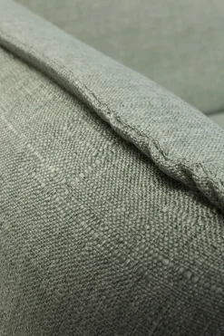 Sofa rozkładana z podłokietnikami 222x86 cm jasnozielona na brązowych nóżkach