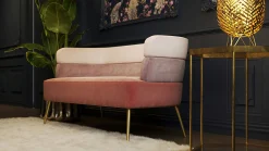 Sofa Sandwich 125 cm jasnoróżowa
