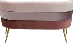 Sofa Sandwich 125 cm jasnoróżowa