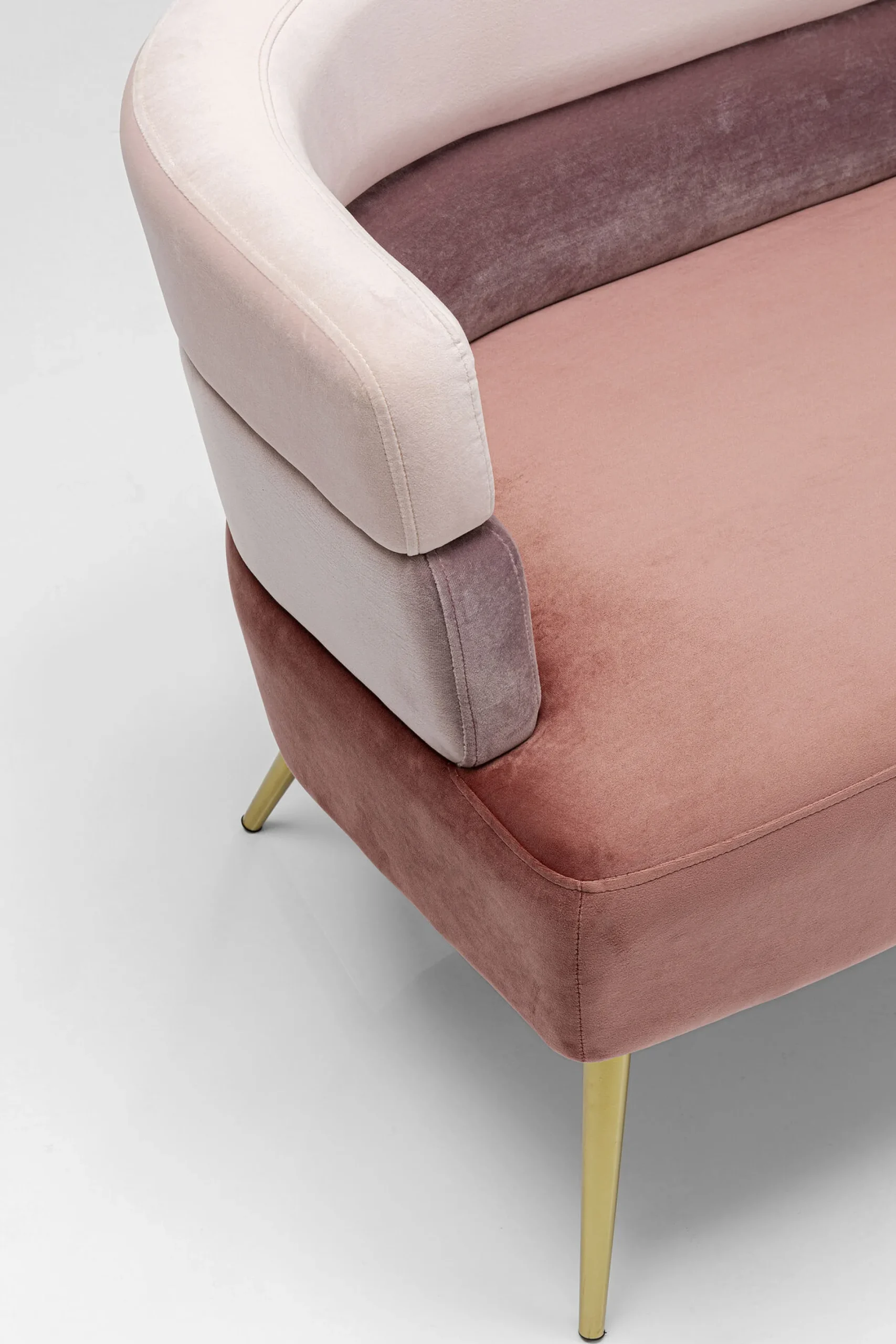Sofa Sandwich 125 cm jasnoróżowa