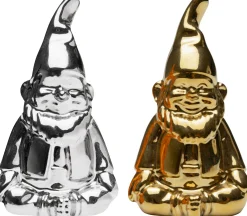 Solniczka i pieprzniczka Gnome srebrno-złota (2-szt)