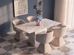 Stół Artistico Marble 160x90 cm biały