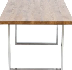 Stół Jackie 160x80 cm dąb - nogi chromowe