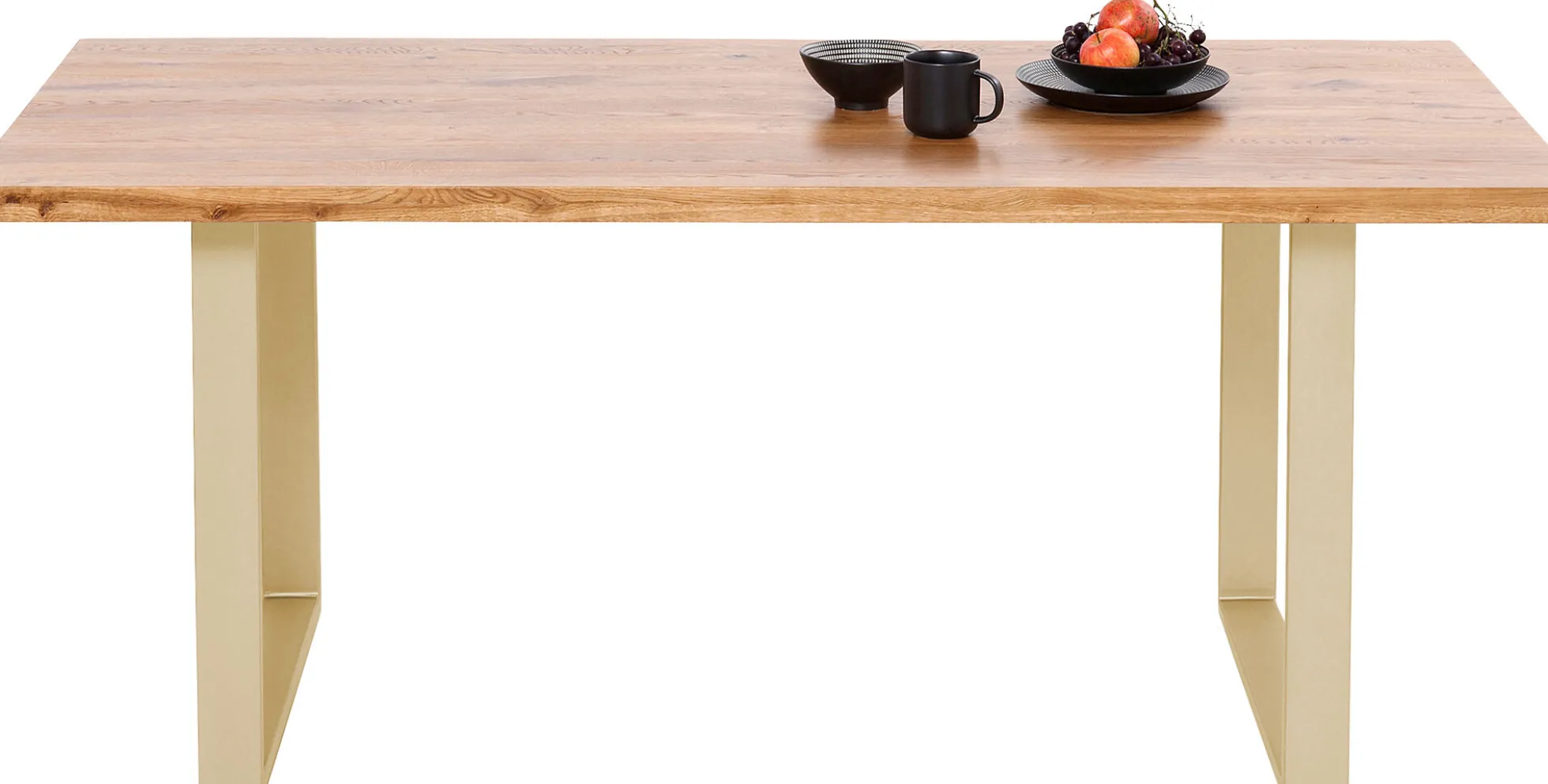 Stół Jackie 160x80 cm dąb - nogi złote