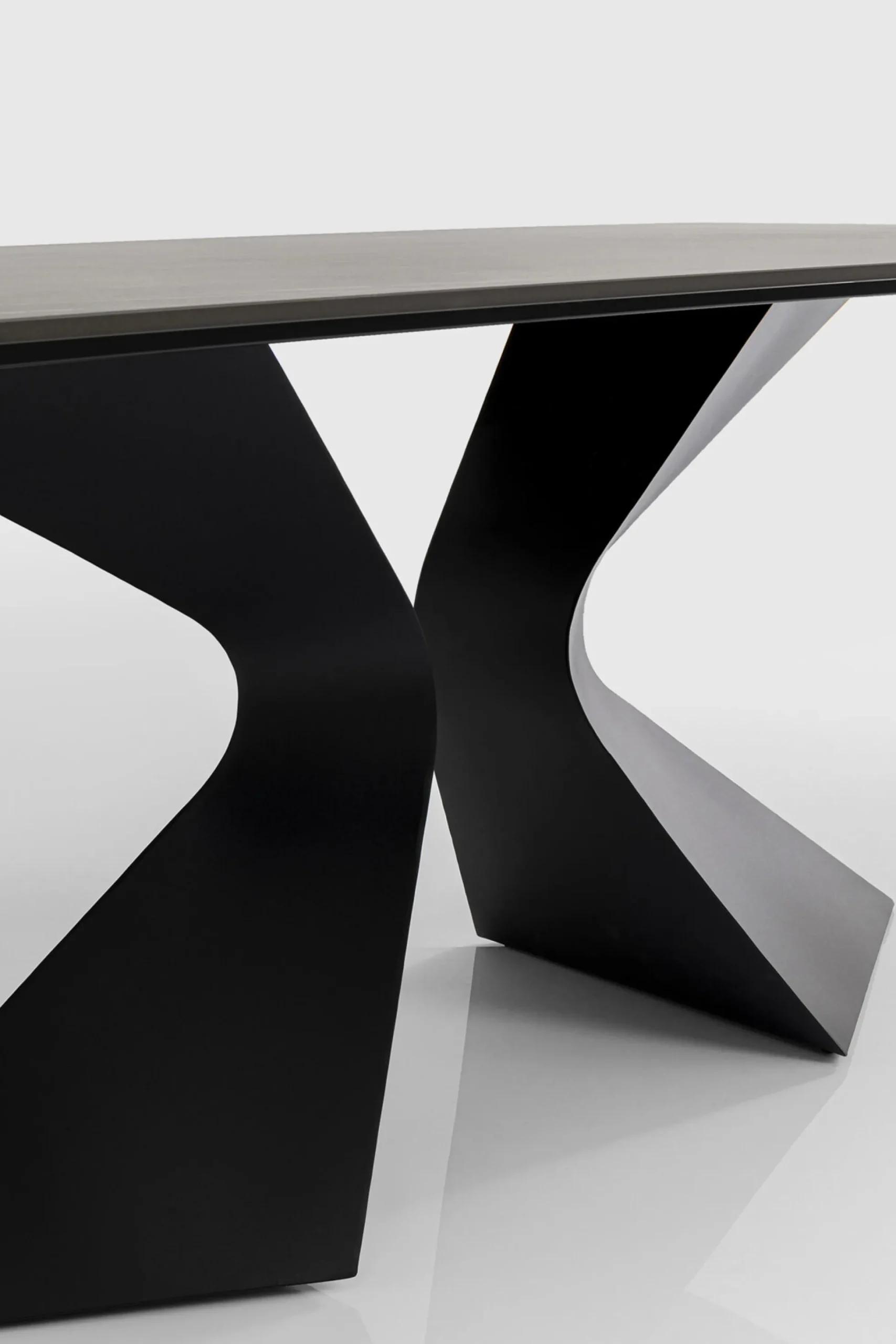 Stół ogrodowy czarny blat ceramika nogi aluminium 180x90 cm
