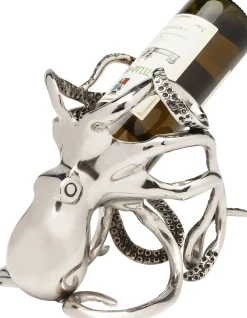 Stojak na wino Octopus 17x24 cm srebrny