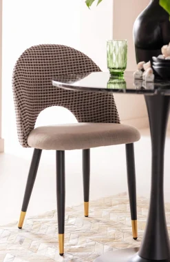 Stół okrągły blat MDF imitacja marmuru czarny Ø80 cm