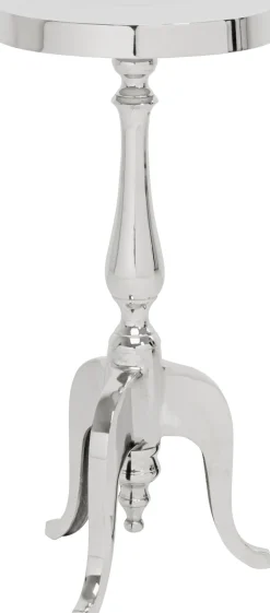 Stolik Barocco ∅27 cm srebrny