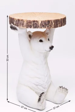 Stolik Bear ∅37 cm biały