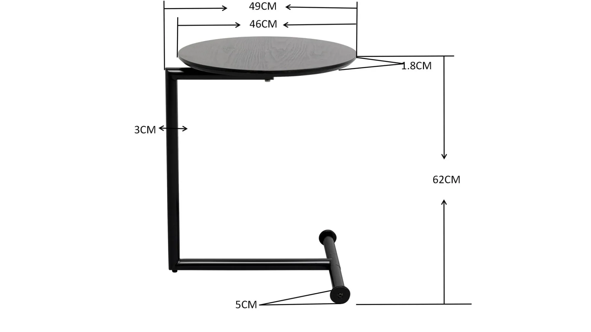 Stolik boczny Easy Living greige Ø46cm