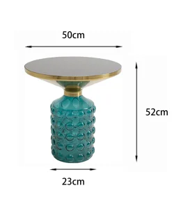 Stolik boczny Lolla niebieski Ø50cm