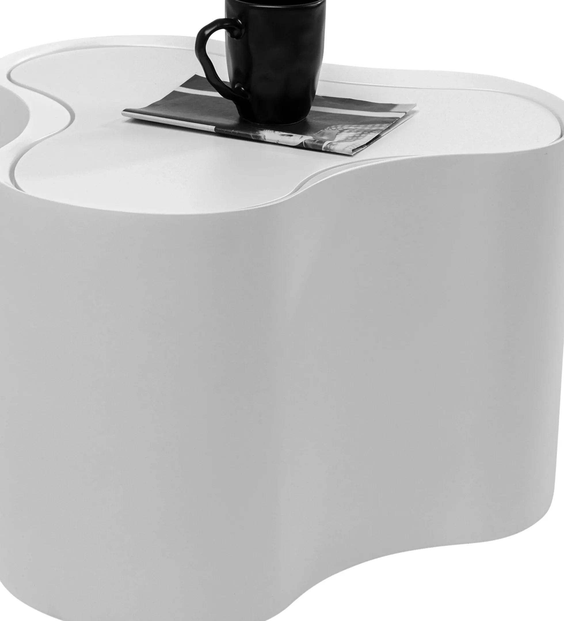 Stolik boczny Lotus biały 35cm