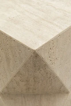 Stolik boczny Luxury Triangle z trawertynu