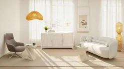 Stolik boczny Luxury Triangle z trawertynu