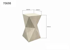 Stolik boczny Luxury Triangle z trawertynu