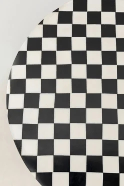 Stolik Domero Chess Ø25xH50 cm czarno-biały
