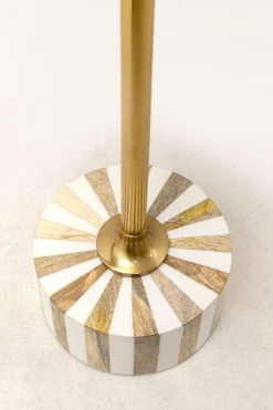 Stolik Domero Cirque Ø25xH50 cm biało-złoty