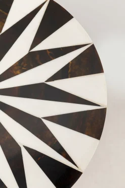 Stolik Domero Star Ø25xH50 cm brązowo-biały