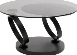 Stolik kawowy Beverly Smoke czarny 132x80cm