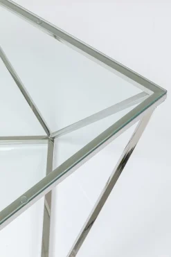 Stolik kawowy Cristallo 80x80 cm srebrny