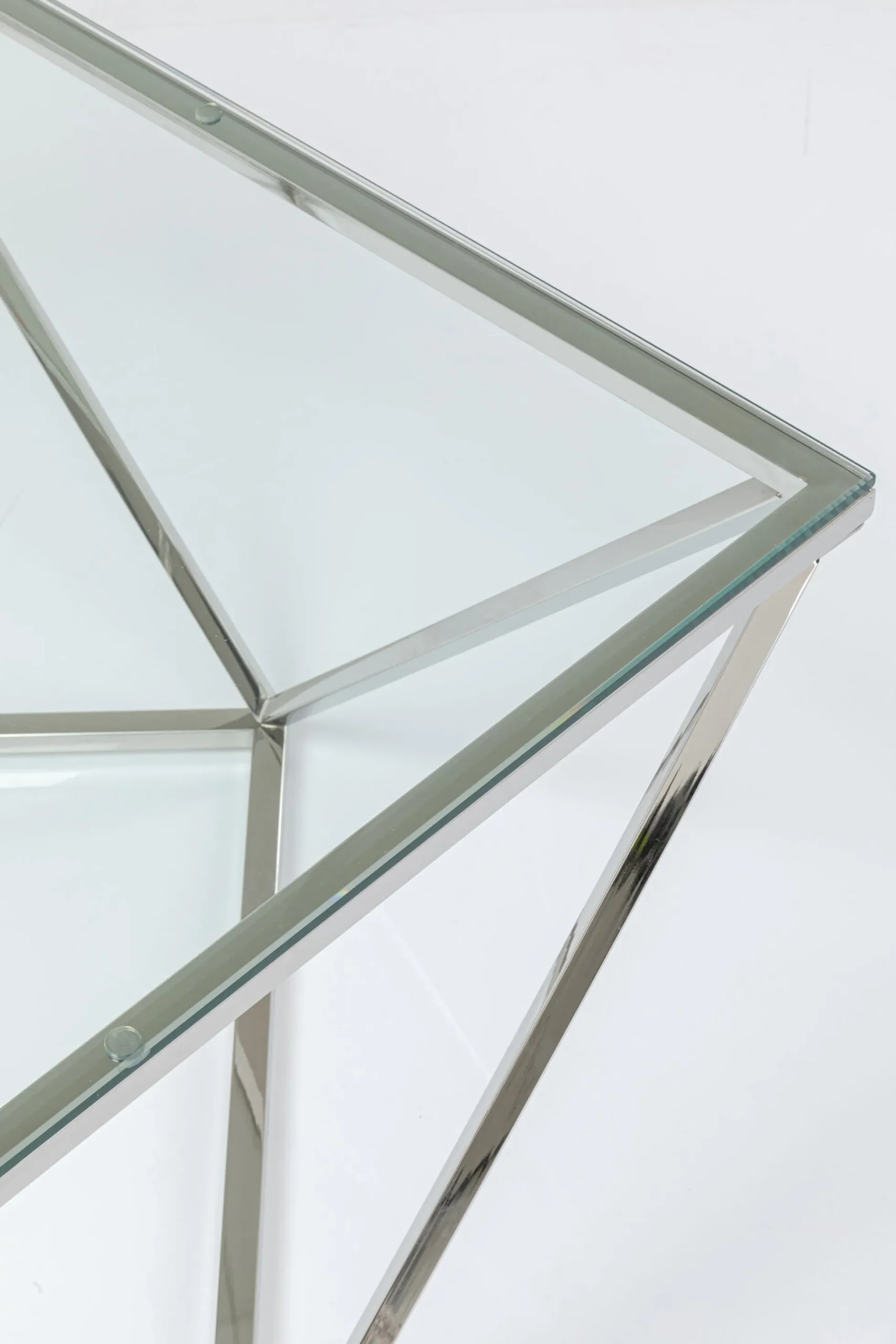 Stolik kawowy Cristallo 80x80 cm srebrny