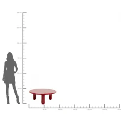 Stolik kawowy Eliano Ø90cm czerwony