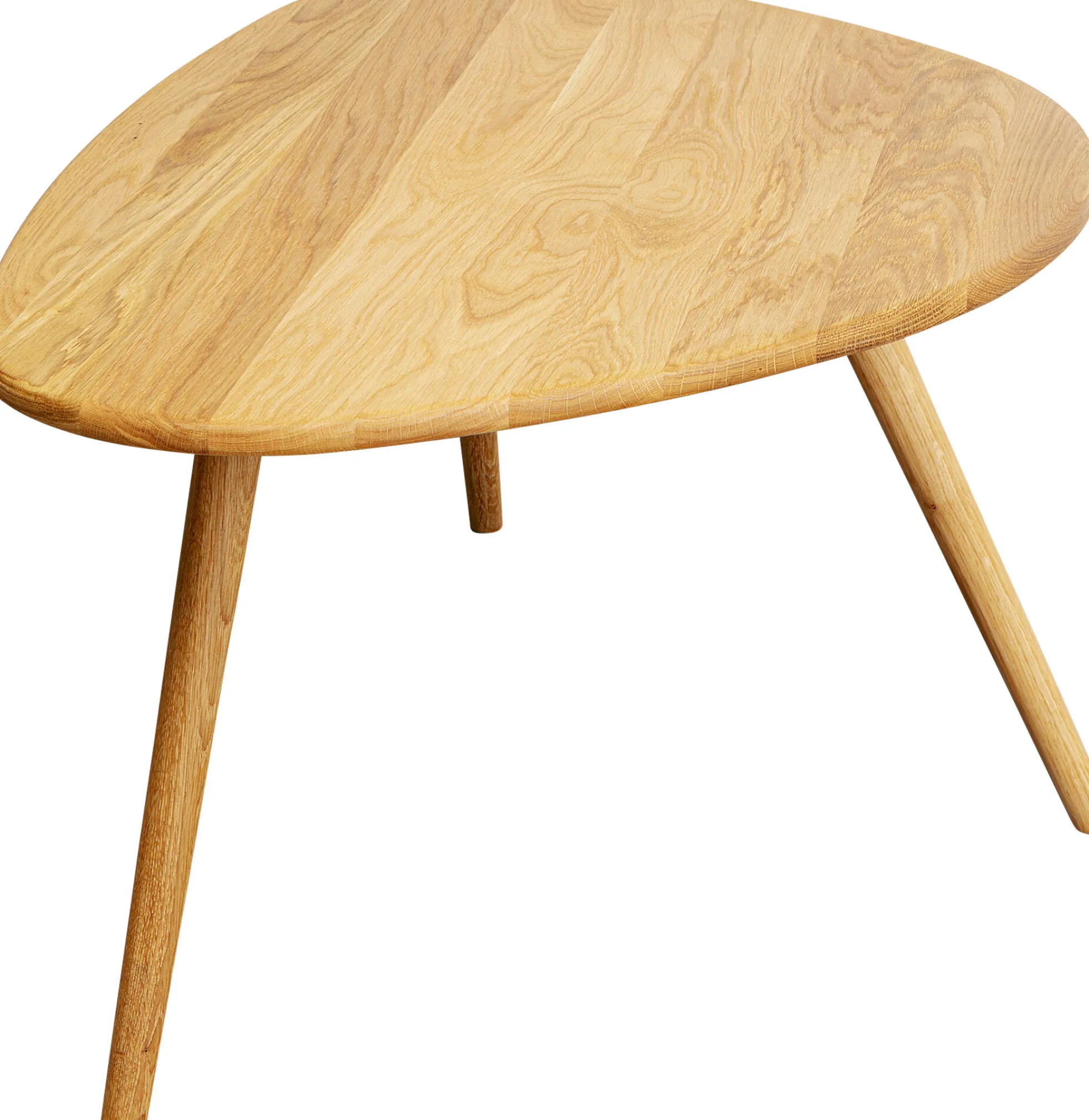 Stolik kawowy naturalny z drewna dębowego 90x62 cm