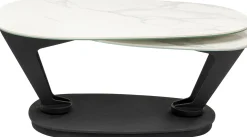 Stolik kawowy obrotowy Franklin 150x58 cm blaty szklane