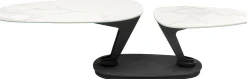 Stolik kawowy obrotowy Franklin 150x58 cm blaty szklane