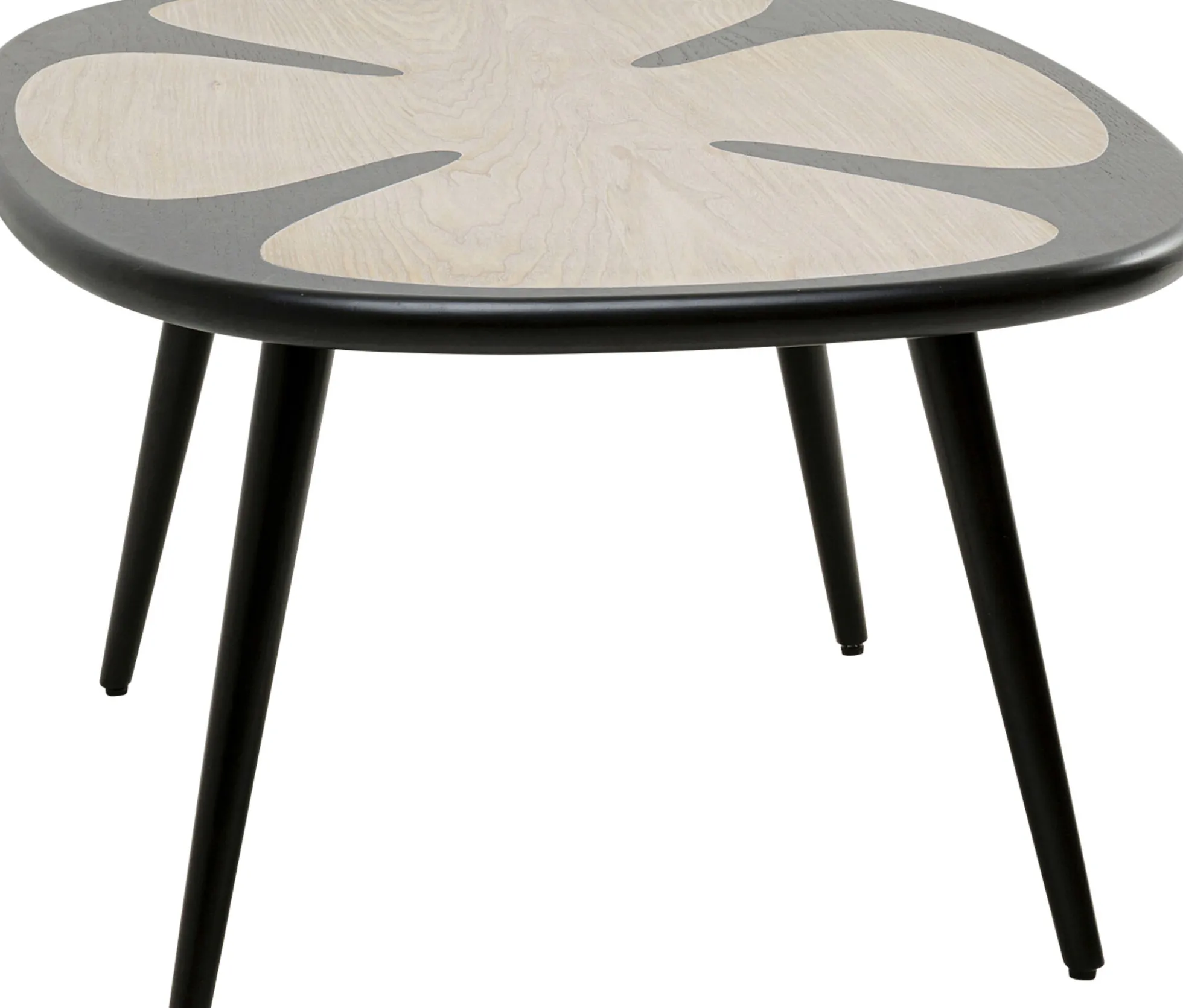 Stolik kawowy Petal Nature czarno-naturalny 90x60cm