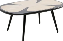 Stolik kawowy Petal Nature czarno-naturalny 90x60cm