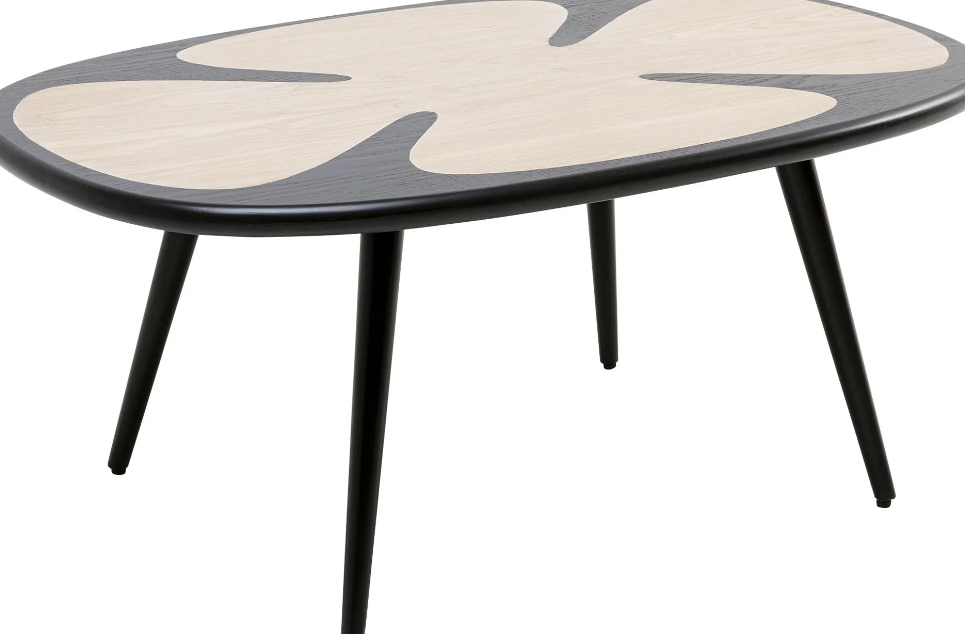 Stolik kawowy Petal Nature czarno-naturalny 90x60cm