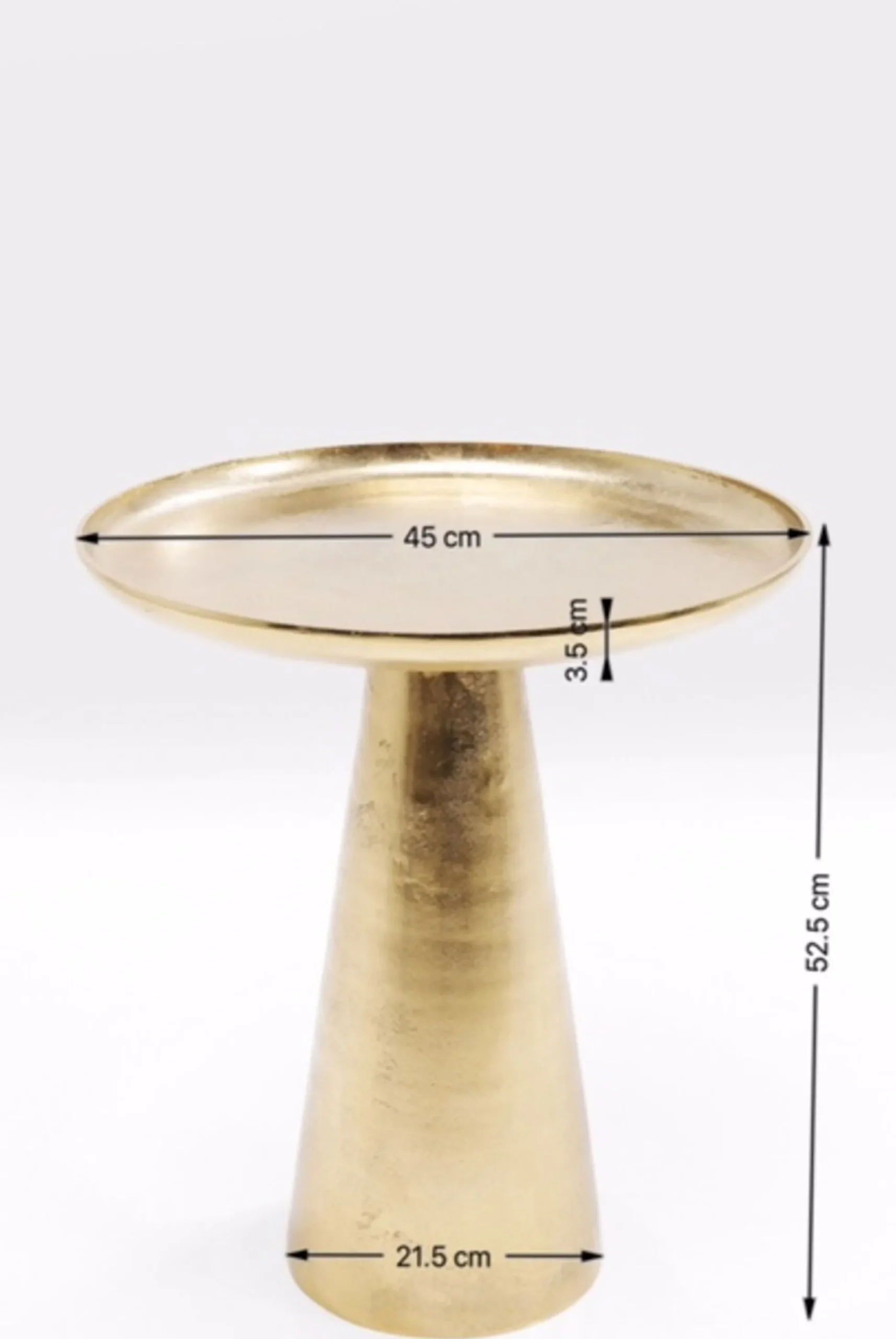 Stolik kawowy Plateau Uno Ø45 cm mosiężny