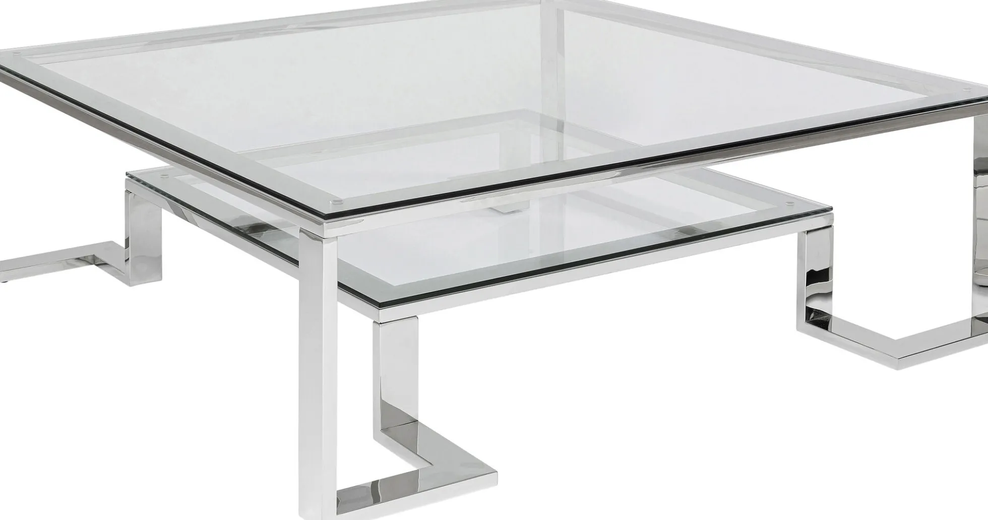 Stolik kawowy Silver Rush 120x120 cm srebrny