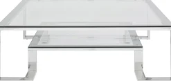 Stolik kawowy Silver Rush 120x120 cm srebrny