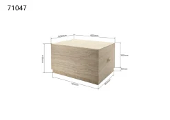 Stolik Kawowy Travertino Trunk 80x60cm