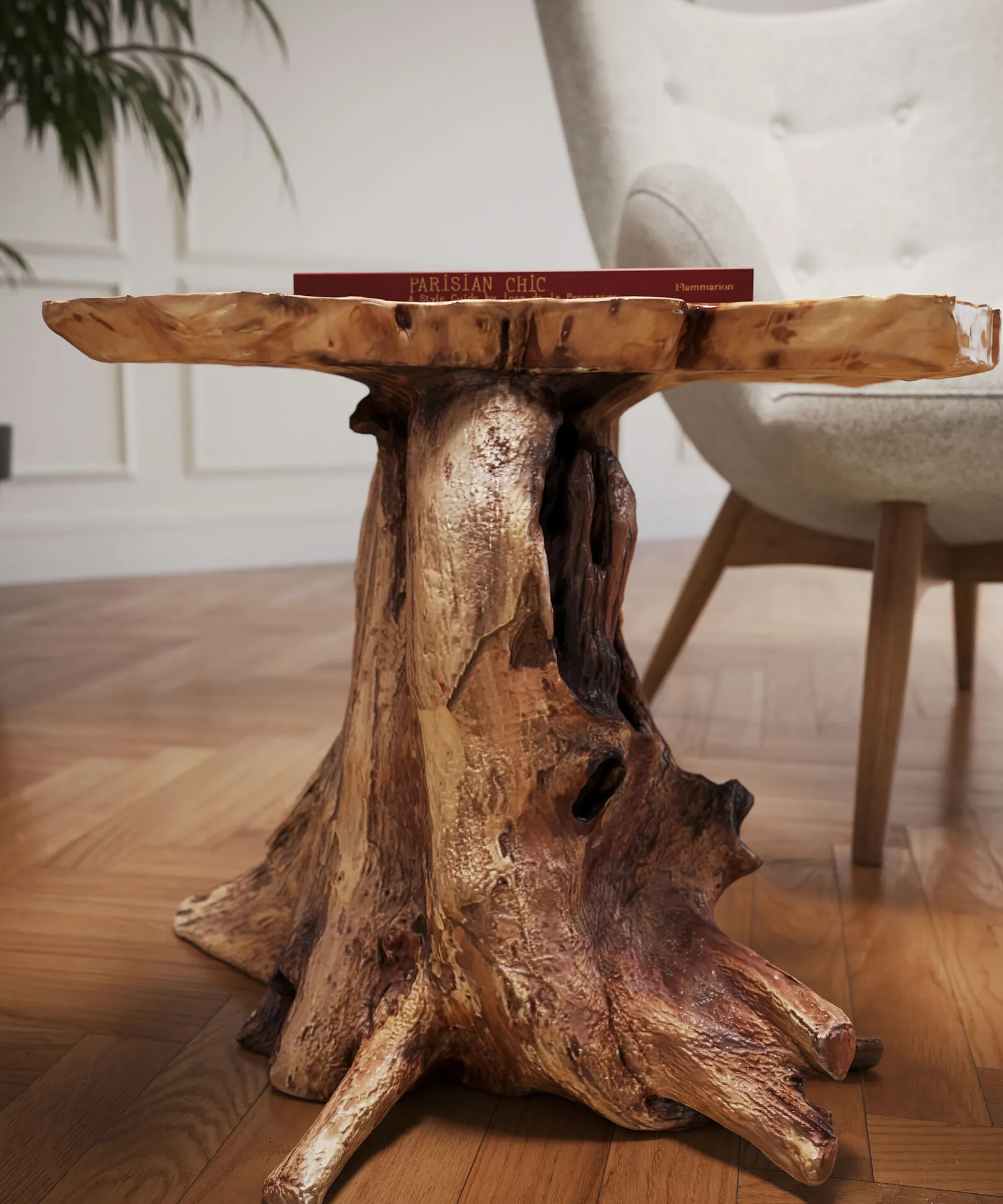 Stolik kawowy Tree 50x50 cm drewniany