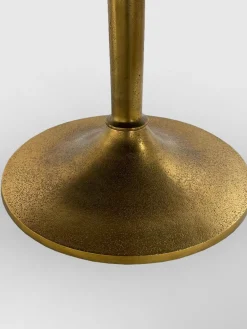 Stolik kawowy złoty aluminiowy Ø91 cm ręczne wykonanie