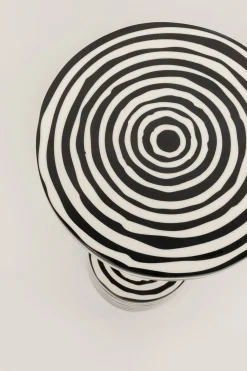 Stolik pomocniczy Domero Swirl Black Ø25cm