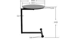 Stolik pomocniczy Easy Living Ø46 cm transparentno-srebrny