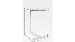 Stolik pomocniczy Easy Living Ø46 cm transparentno-srebrny
