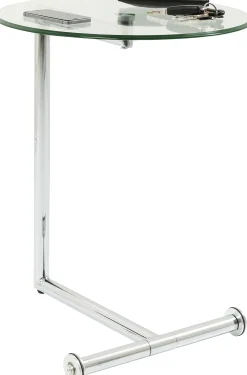 Stolik pomocniczy Easy Living Ø46 cm transparentno-srebrny
