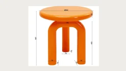 Stolik pomocniczy Eliano Ø50cm pomarańczowy