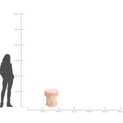 Stolik Pomocniczy Ice Cream Różowy Ø37cm