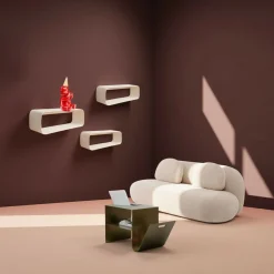 Stolik pomocniczy Lounge News ciemny brąz