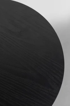 Stolik pomocniczy minimalistyczny czarny z okrągłym blatem Ø46 cm