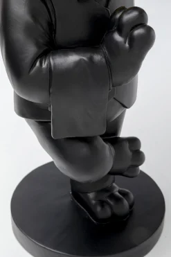 Stolik pomocniczy pies buldog czarno-złoty 40x55 cm