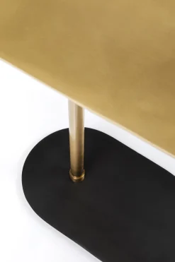 Stolik pomocniczy złoty aluminium 50xH59 cm czarna podstawa