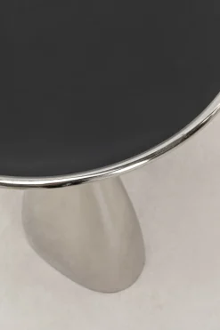Stolik Spacey Ø36xH46 cm aluminium srebrny